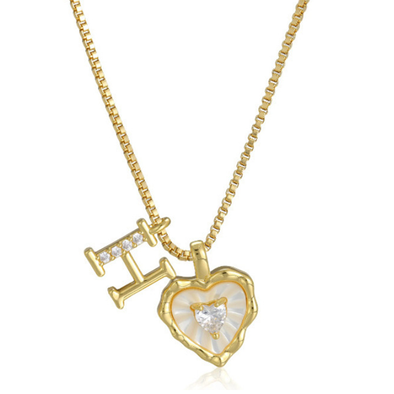 Hartvormige Letters Micro Pavé Schakelketting