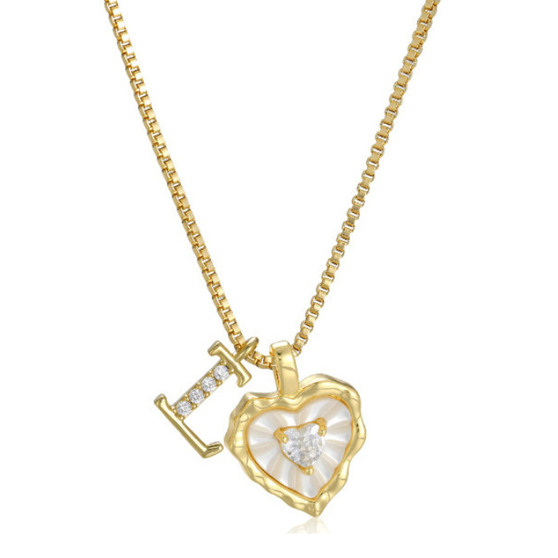 Hartvormige Letters Micro Pavé Schakelketting