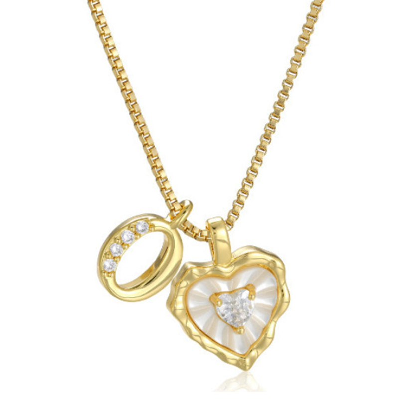 Hartvormige Letters Micro Pavé Schakelketting