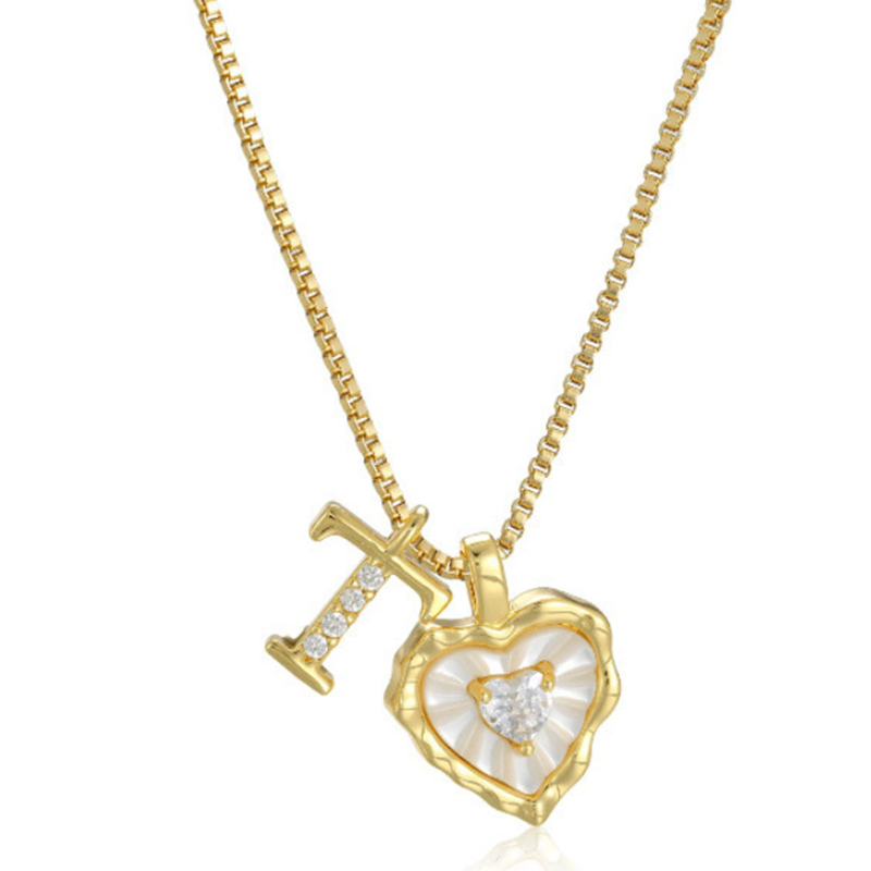 Hartvormige Letters Micro Pavé Schakelketting