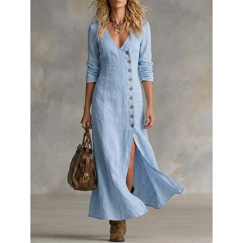 Vintage-geïnspireerde Blousejurk met Lange Mouwen