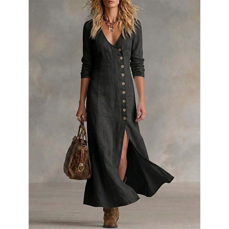 Vintage-geïnspireerde Blousejurk met Lange Mouwen