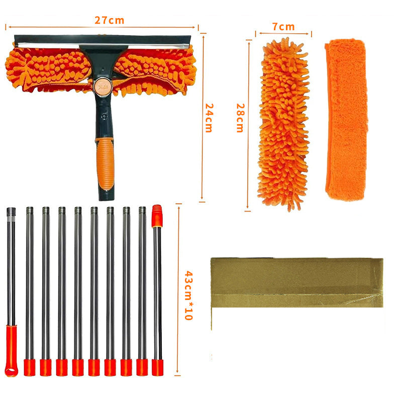 💦50% korting🧹2-in-1 raamwisser met lange verlengstang