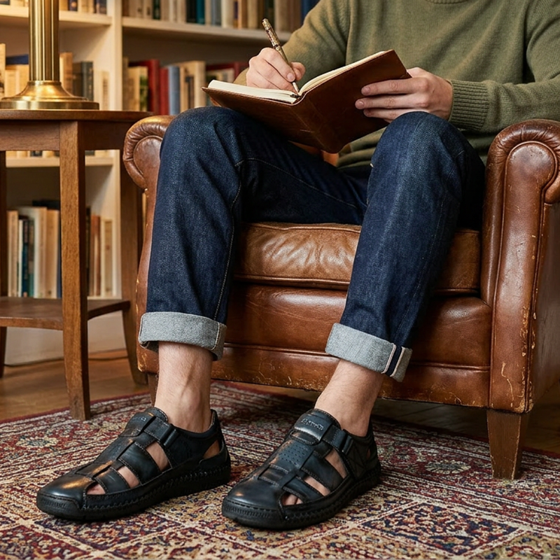 Ademende Gesloten Strandsandalen voor Heren