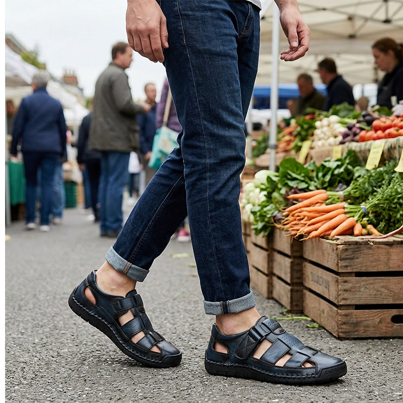 Ademende Gesloten Strandsandalen voor Heren