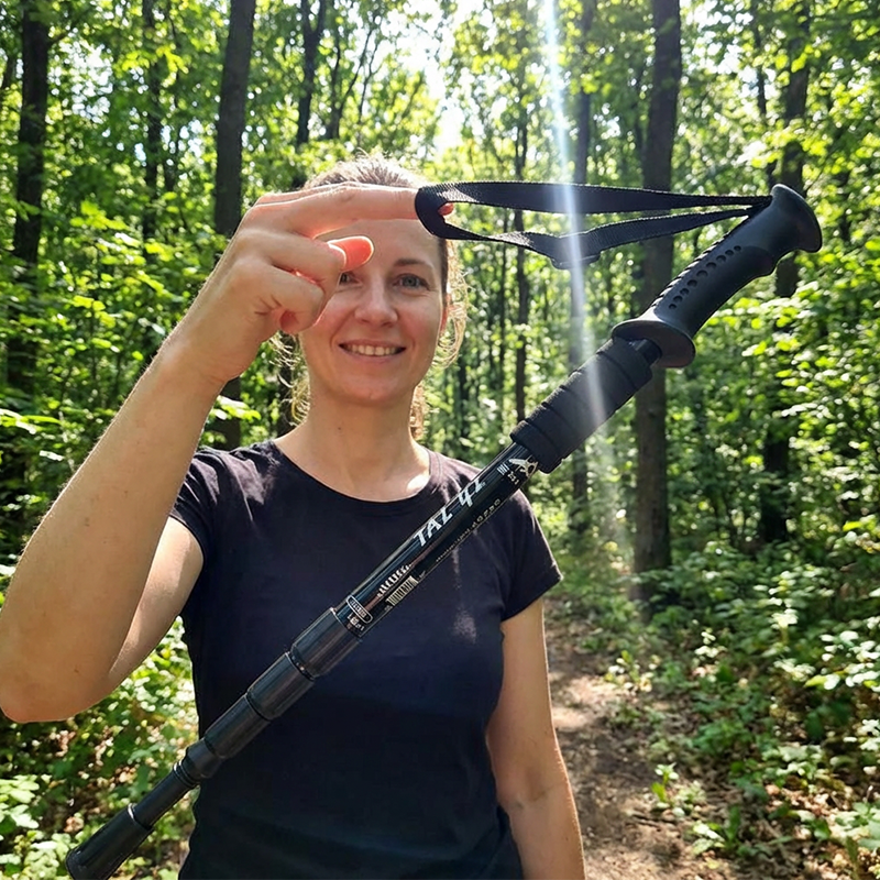 💥Tijdelijke Korting🏔️🦯Telescopische Trekking Stok met Ergonomische Handgreep | Compact & Lichtgewicht💪