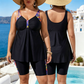 🔥50K+ VERKOCHT🌊 Tweedelige tankini set 🖤 Buikverbergend en onzichtbaar wegglijden