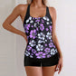 👙NU 50% KORTING!🌸Bedrukte Tweedelige Badpakset – Buikcorrigerend, 4-Way Stretch, UV-Bescherming
