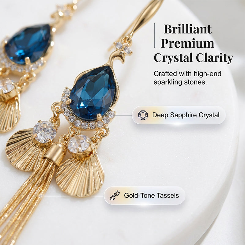 Elegante vintage oorhangers met strassteentjes