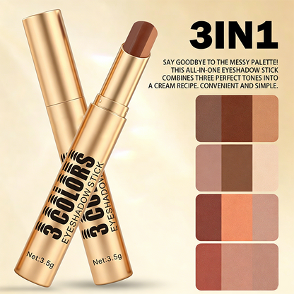 💄Koop 1 krijg 1 gratis（2 stuks）💥3-in-1 Gradient Eyeshadow Stick – Eén veeg, waterproof, gebogen punt ✨