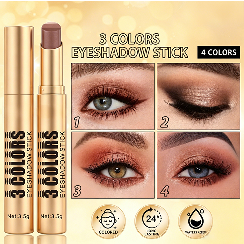 💄TIJDELIJKE AANBIEDING 50% KORTING💥3-in-1 Gradient Eyeshadow Stick – Eén veeg, waterproof, gebogen punt ✨