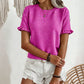 🌸 NU 50% KORTING! 🌸Dames Elegante Ruche Mouw Zomertop