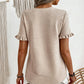 🌸 NU 50% KORTING! 🌸Dames Elegante Ruche Mouw Zomertop