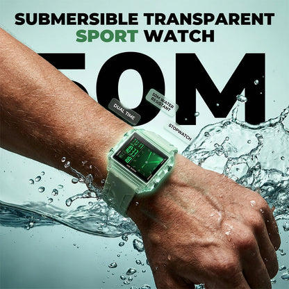 Waterdicht transparant digitaal horloge