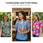Dames zomerse top met bloemenprint en pofmouwen