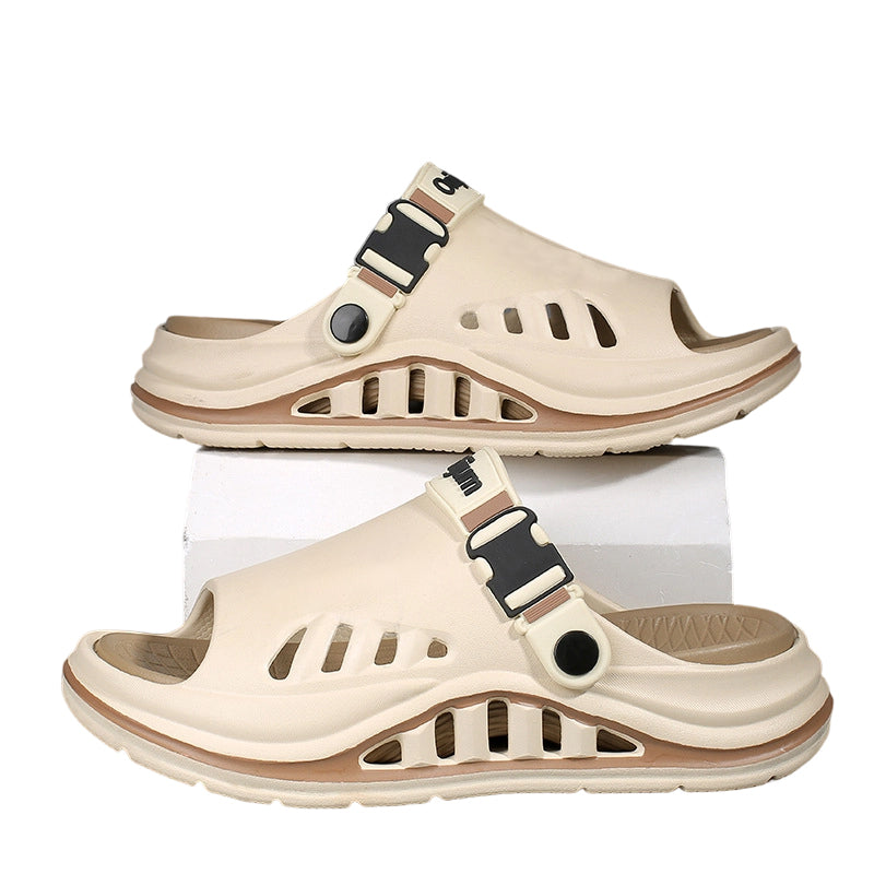 Ademende herensandalen met dikke zool