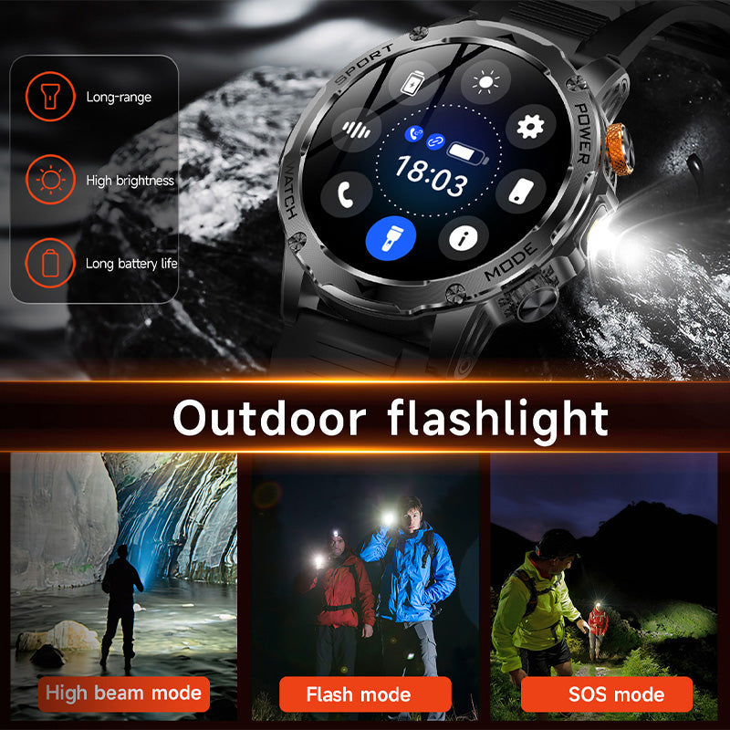 Poeak™ Slimme Bluetooth Sporthorloge | 1000mAh Batterij | 100+ Sportmodi