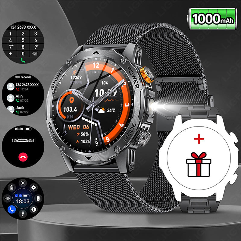 Poeak™ Slimme Bluetooth Sporthorloge | 1000mAh Batterij | 100+ Sportmodi