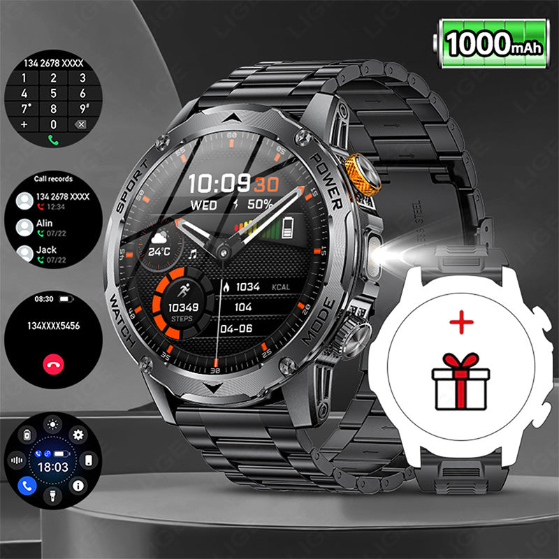 Poeak™ Slimme Bluetooth Sporthorloge | 1000mAh Batterij | 100+ Sportmodi