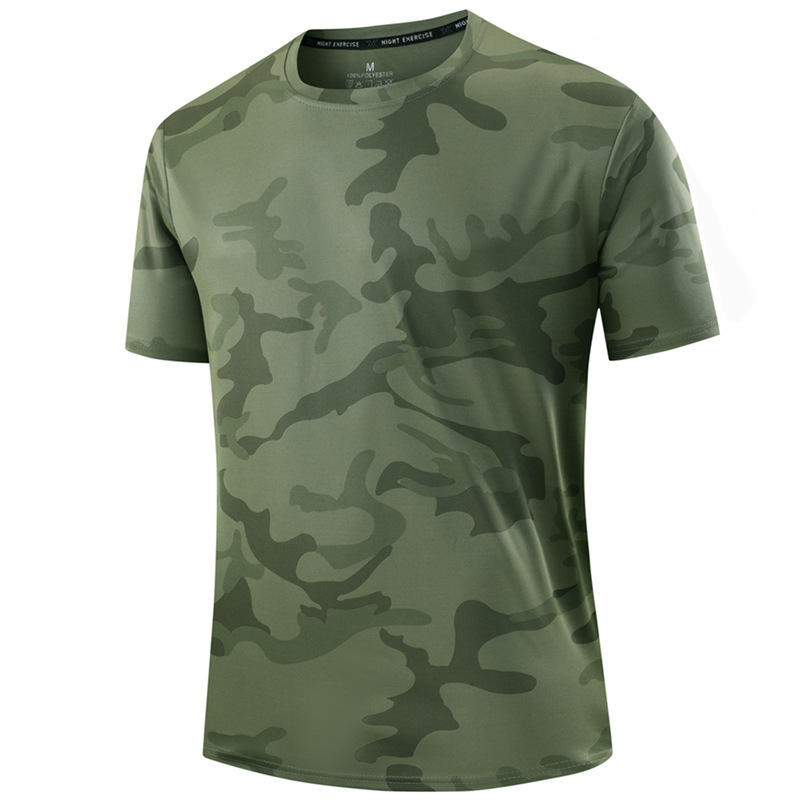 🏃‍♂️ NU 50% KORTING! 🌲 Heren Sneldrogend Camouflage Sport T-Shirt – Vochtafvoerend & Active Fit – Train in Stijl 💪