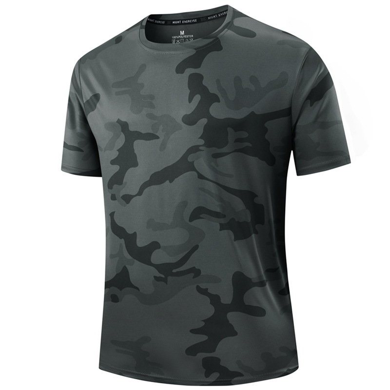🏃‍♂️ NU 50% KORTING! 🌲 Heren Sneldrogend Camouflage Sport T-Shirt – Vochtafvoerend & Active Fit – Train in Stijl 💪