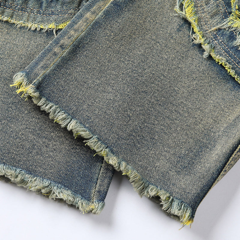 👖50% KORTING✨Klassieke stretchjeans met uitlopende pijpen voor heren – vintage-wash & patchwork-details – hoogwaardige denim, perfect voor een smart-casual-look – comfortabel en stijlvol 🔥