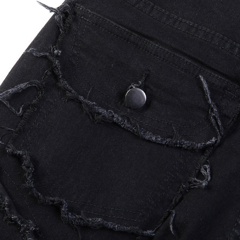 👖50% KORTING✨Klassieke stretchjeans met uitlopende pijpen voor heren – vintage-wash & patchwork-details – hoogwaardige denim, perfect voor een smart-casual-look – comfortabel en stijlvol 🔥