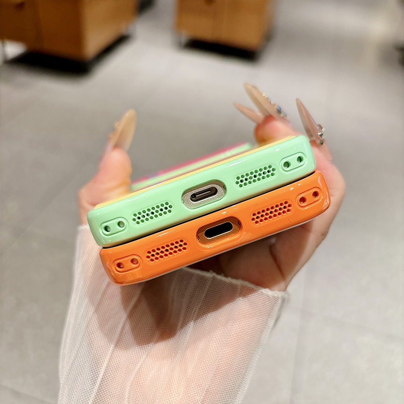 Levendig Contrastkleur Dopamine Acryl Telefoonhoesje
