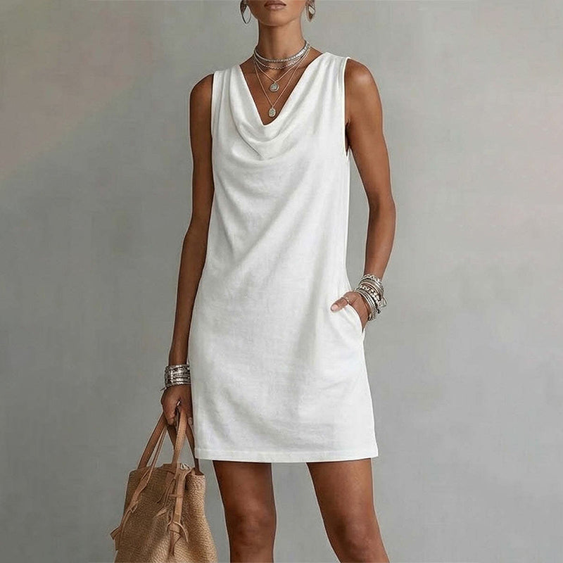 Elegante slim fit jurk met col 👗