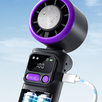 Draagbare koelventilator met ijskompresplaat