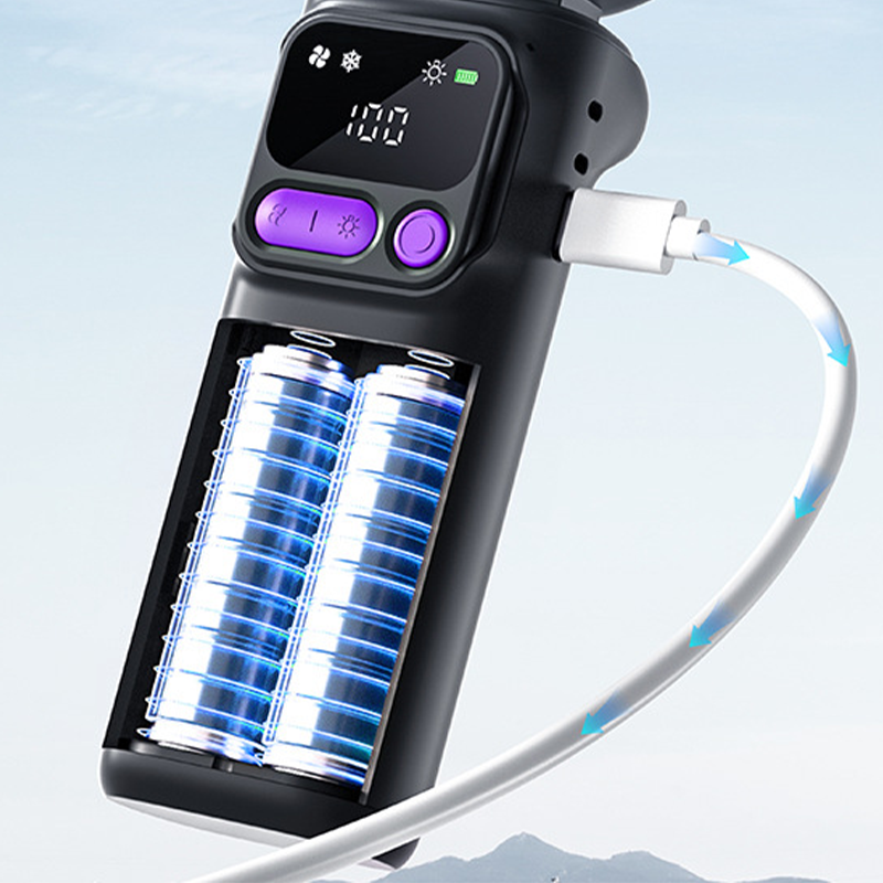 Draagbare koelventilator met ijskompresplaat