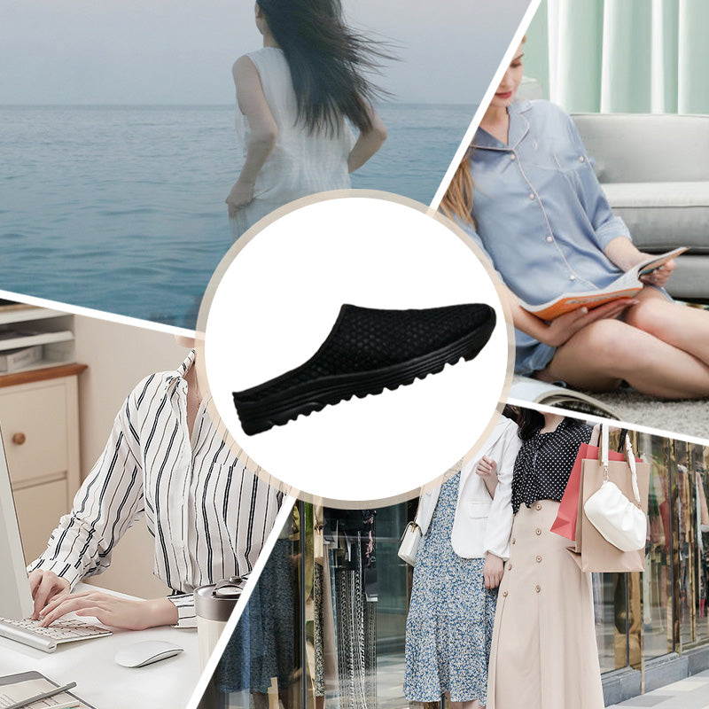 🌿 Ademende gaasslippers voor casual comfort.
