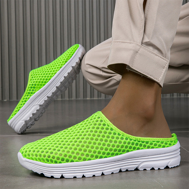 🌿 Ademende gaasslippers voor casual comfort.
