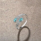 Vintage Adjustable Open Ring with Teardrop Glowing Zircon