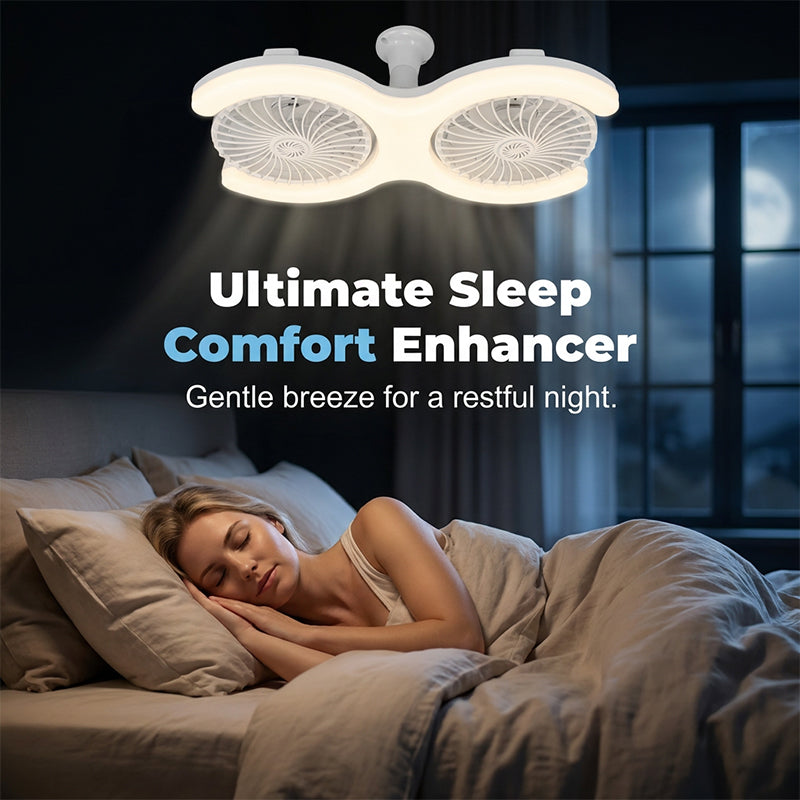 🌀 NU 50% KORTING! 💡 Dubbele LED Plafondventilator met Verlichting – 3 snelheden & afstandsbediening – 2 onafhankelijke koppen, perfect voor grote kamers – stijlvol en stil ✨🏠