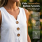 🔥 Tijdelijke aanbieding – mouwloze V-hals top met geplooid design 💃 licht, ademend en flatterend ✨