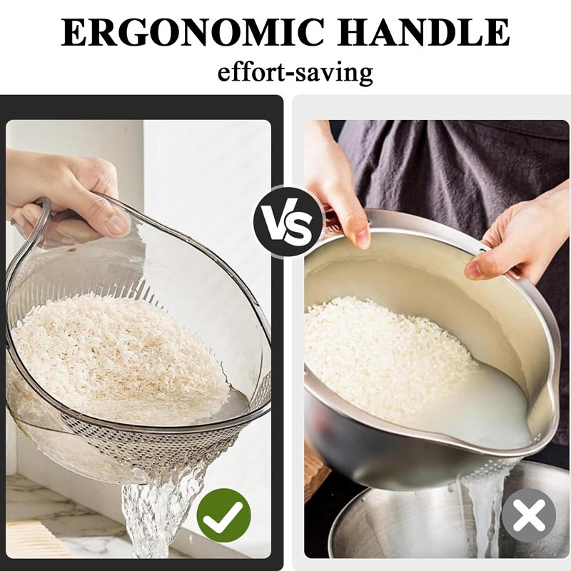 💦 Multifunctionele rijstwasbakzeef met handgreep 🥙