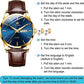 Klassiek Herenhorloge met Dag & Datum – Roestvrij Staal, Lichtgevende Wijzers