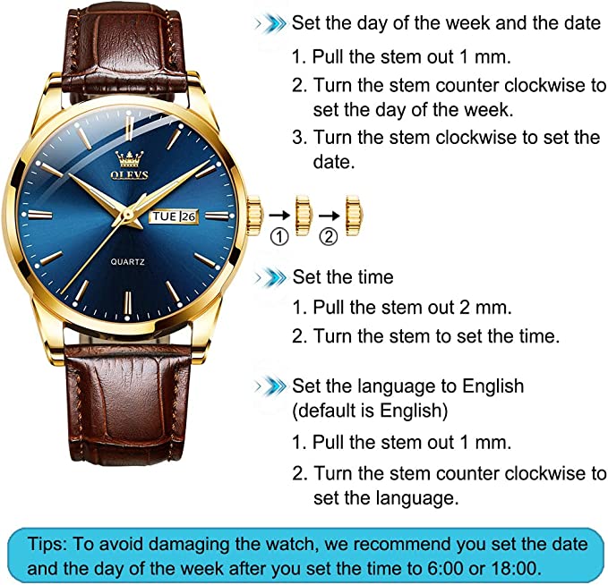 Klassiek Herenhorloge met Dag & Datum – Roestvrij Staal, Lichtgevende Wijzers