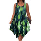 Elegante mouwloze jurk met kleurverloopprint