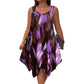 Elegante mouwloze jurk met kleurverloopprint