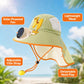 Zonnehoed met nekflap en ingebouwde koelventilator