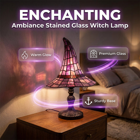 Betoverende Sfeer Glas-in-lood Heksenlamp