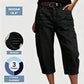 Dames casual rekbare cropped denim broek