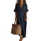 ☀️ Dames Minimalistische Effen Maxi Jurk | Zomerfavoriet — 8 Kleuren, S t/m 2XL! 🌸