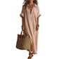 ☀️ Dames Minimalistische Effen Maxi Jurk | Zomerfavoriet — 8 Kleuren, S t/m 2XL! 🌸