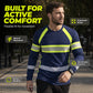 👕 TIJDELIJKE AANBIEDING: 50% KORTING! ✨ T-shirt met ronde hals, kleurblokken en lange mouwen – Hoog contrast, ademend, atletische pasvorm 🔥