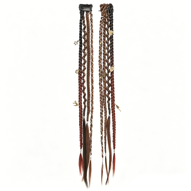 Maillard Stijl Voorgevlochten Haarextensions