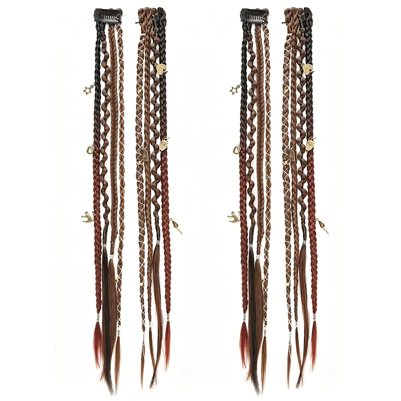 Maillard Stijl Voorgevlochten Haarextensions