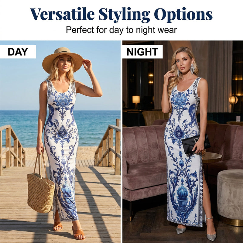📢📢 50% KORTING !! ⏰ Klassieke maxi-jurk met bloemenprint voor dames